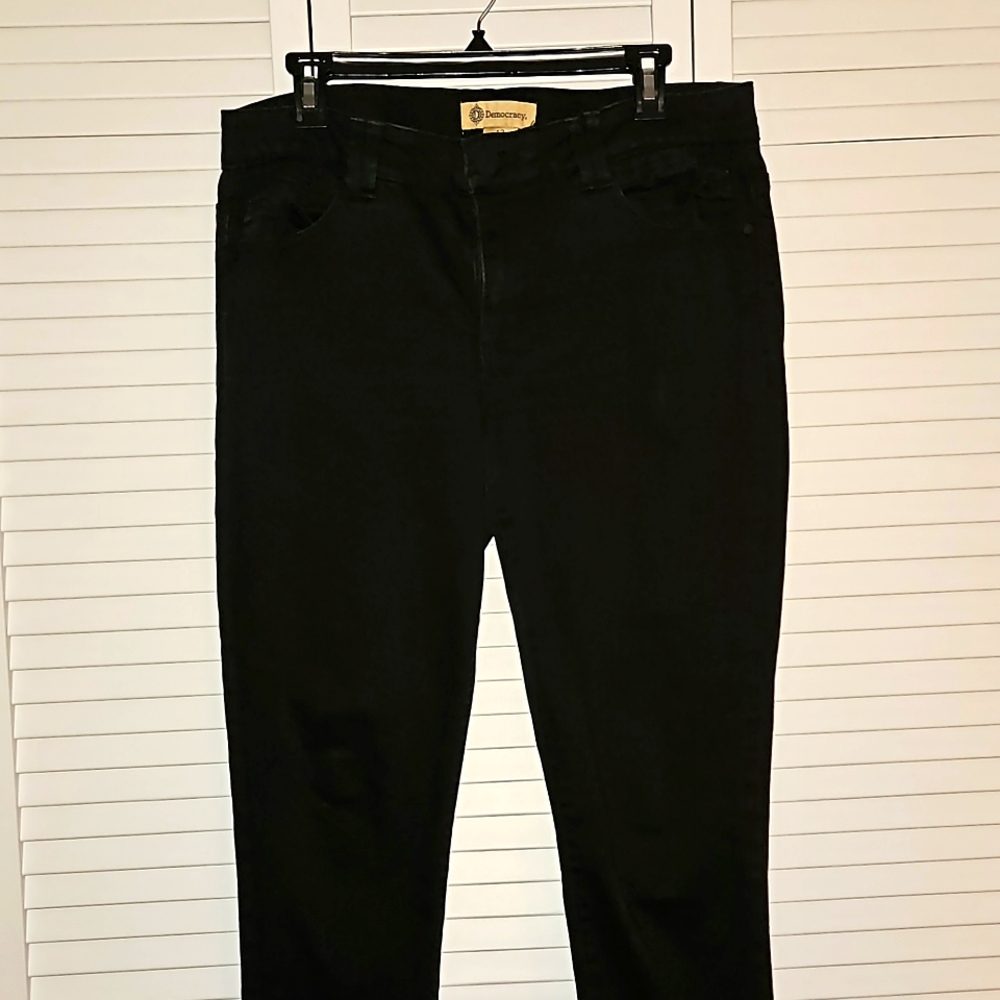 DEMOCRACY Black Ab Technology Skinny Jeans  sz 12